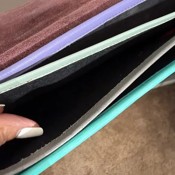 Pink Zebra Leather Crossbody Purse - Picture 4 of 12